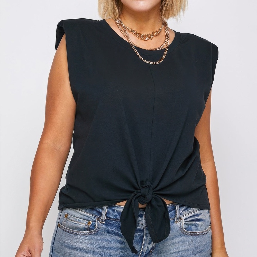 Padded Shoulder Top